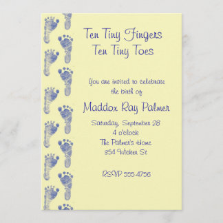 Ten Tiny Toes Invitation