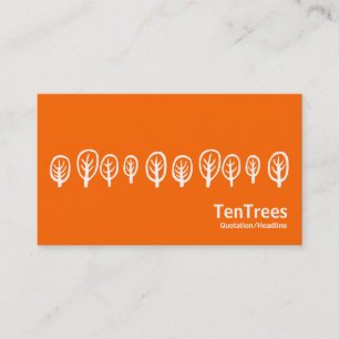 Ten Trees - White on Orange Business Card