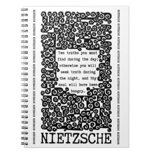 TEN TRUTHS quote by Nietzsche Notebook