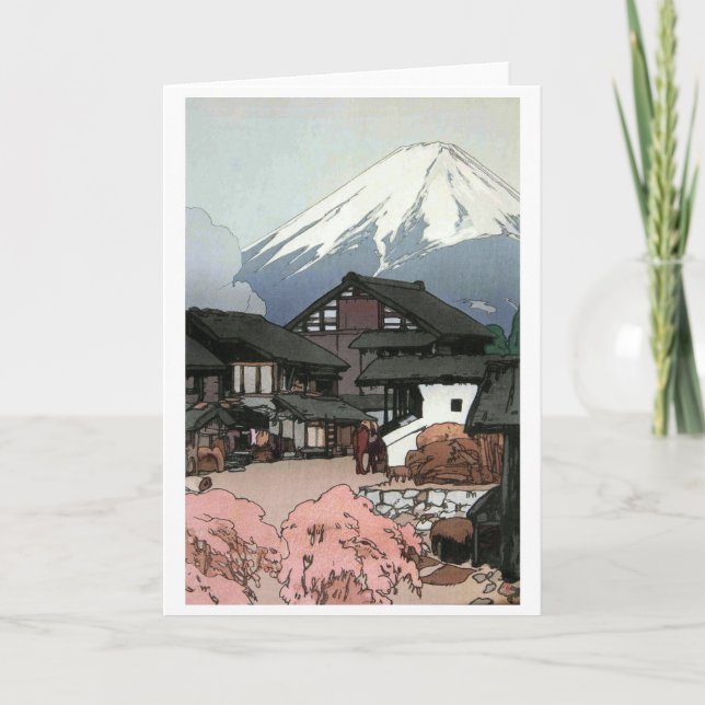 Ten views of Fuji, Funatsu, Yoshida Card (Front)