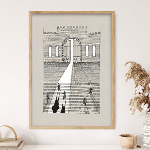 Ten Virgins Parable, Jesus artwork, Jesus Parable, Poster