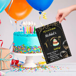 TEN YEARS OLD BOYS BIRTHDAY INVITATION<br><div class="desc">SUCH a good designed ten years old boys birthday invitation with black background</div>