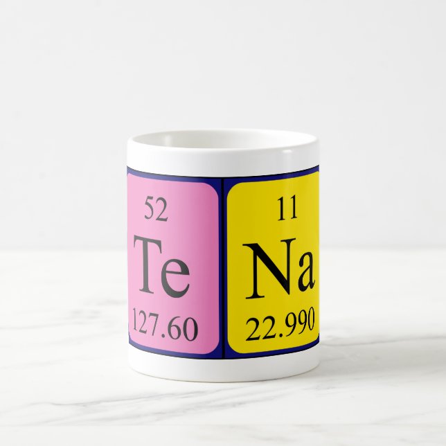 Tena periodic table name mug (Center)