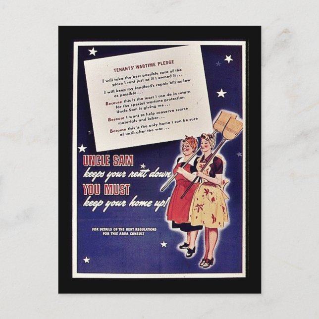 Tenants' Wartime Pledge Postcard (Front)