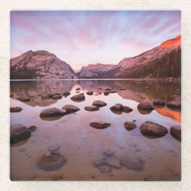 Tenaya Lake Glass Coaster (Front)