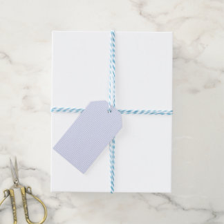 Tender Baby Blue Pale Sky Blue and White Stripe Gift Tags