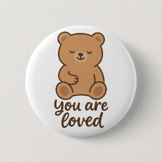 tender bear 6 cm round badge
