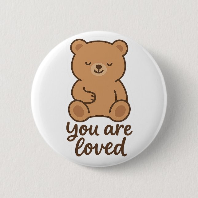 tender bear 6 cm round badge (Front)