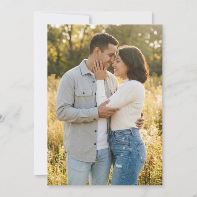 Tender Beige Casual Photo Invitation (Front)