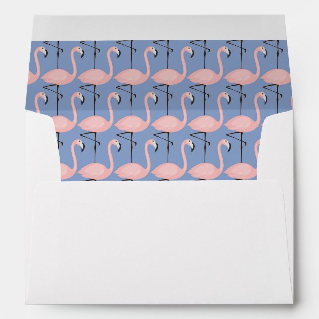 Tender Flamingo Pattern Envelope (Back (Bottom))