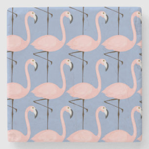 Tender Flamingo Pattern Stone Coaster