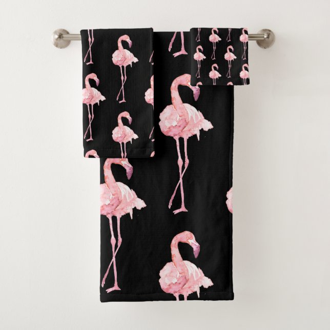 Tender Flamingo Series Design 2 Bath Towel Set (Insitu)