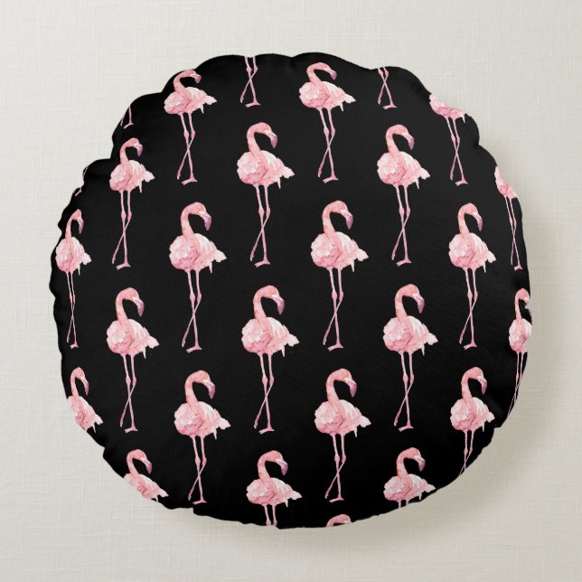 Tender Flamingo Series Design 2  Round Cushion (Front)
