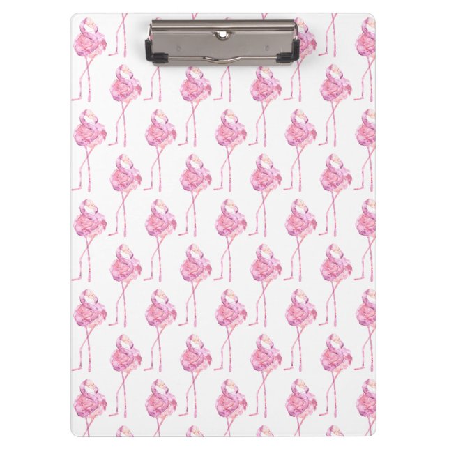 Tender Flamingo Series Design 3 Clipboard (Front)