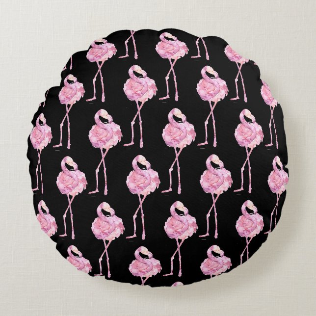 Tender Flamingo Series Design 3  Round Pillow (Front)
