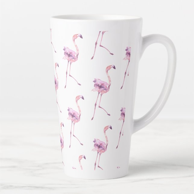 Tender Flamingo Series Design 5  Latte Mug (Right)