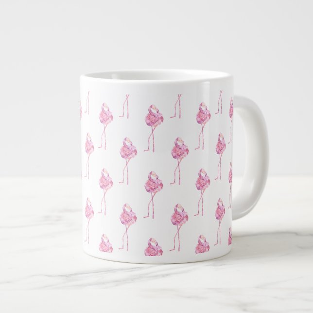 Tender Flamingo Series Design  Large Coffee Mug (Front Right)