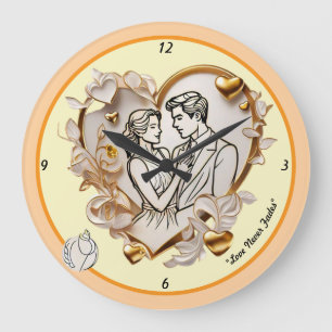 "Tender Heart Love" Large Clock