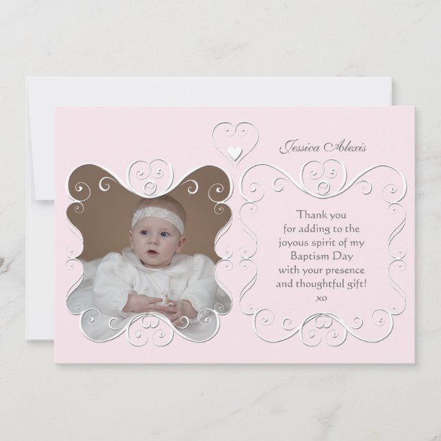 Tender Heart Photo Thank You Pink (Front)