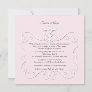 Tender Heart Pink Religious Invitation