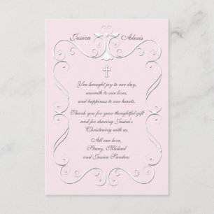 Tender Heart Pink Religious Thank You Vertical