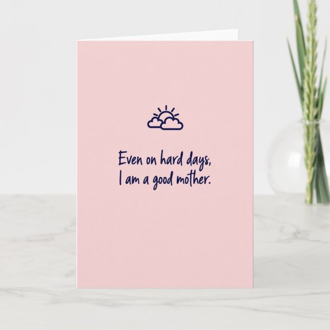 Tender Motherhood Affirmation Card (Front)
