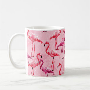 Tender spring cherry blossom on pink coffee mug