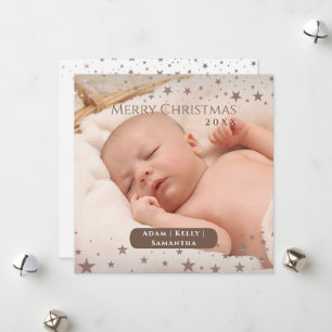 Tender Starry Christmas Personalised Photo Holiday Card