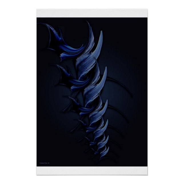 "Tender Vision Of Blue Feeling", Glossy  Poster (Front)