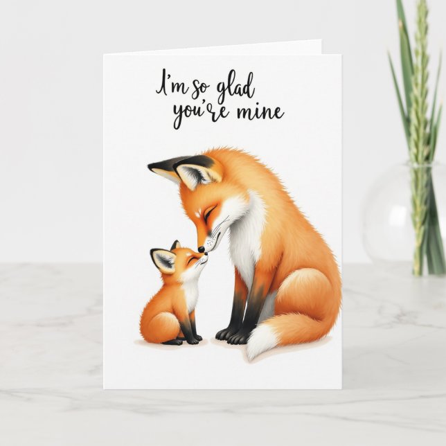 Tender Vulpine Mothers Day Card (Front)