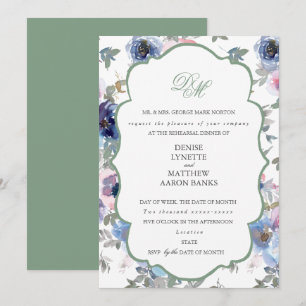 Tender Wedding Set Basil Green Invitation