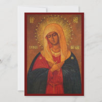 Tenderness icon of the Mother of God prayer card