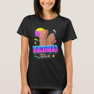 Tendies Vaporwave 80s Chicken Tenders Japanese Kan T-Shirt