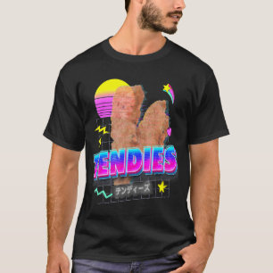 Tendies Vaporwave 80s Chicken Tenders Japanese Kan T-Shirt