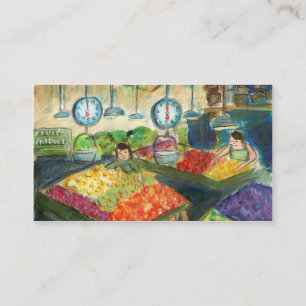 Tending the Produce Business Card (Pike Place)