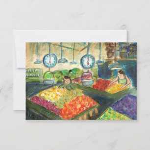 Tending the Produce Invite Cards (Pike Place)