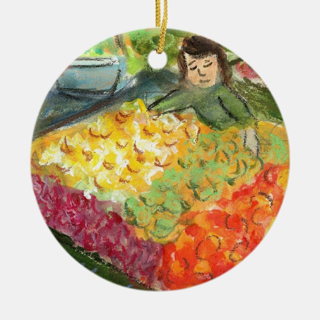 Tending the Produce Ornament (Pike Place Seattle) (Front)