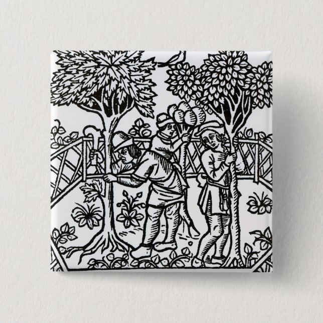 Tending Vines 15 Cm Square Badge (Front)