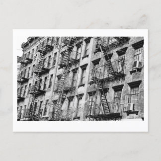 Tenement fire escapes in Manhattan postcard