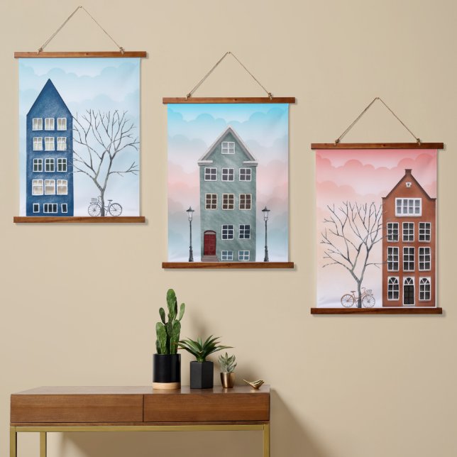 Tenement Houses  Hanging Tapestry (Asymmetrical)