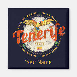 Tenerife and Parrot Canary Islands Spain Vintage Magnet