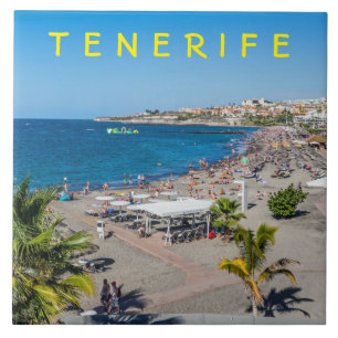 Tenerife beach view ceramic tile