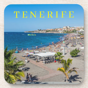 Tenerife beach view coasters
