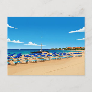 Tenerife beach view postcard