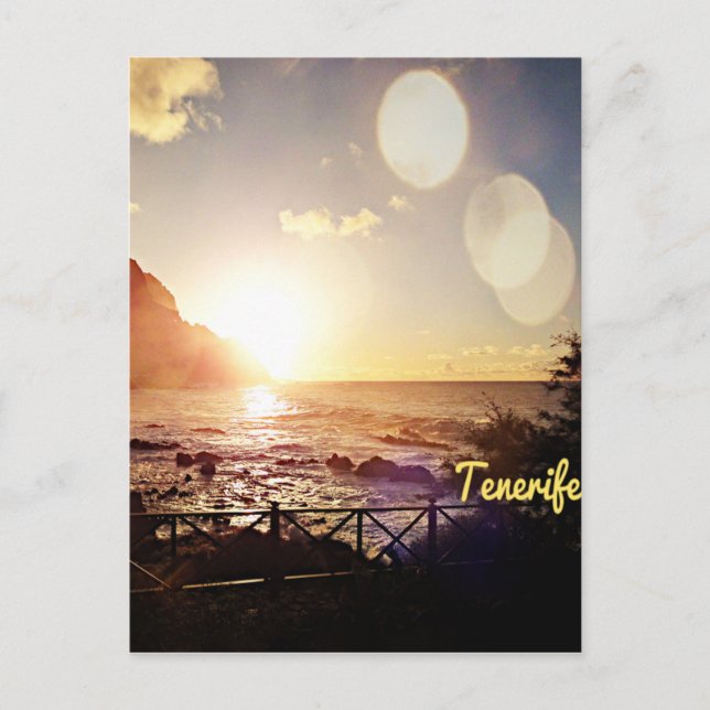 Tenerife Evening Lights Postcard (Front)