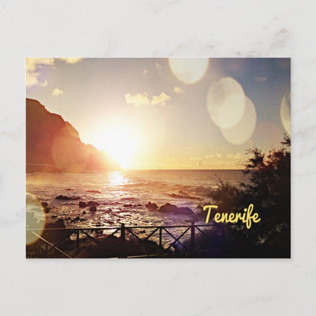 Tenerife Evening Lights Postcard (Front)