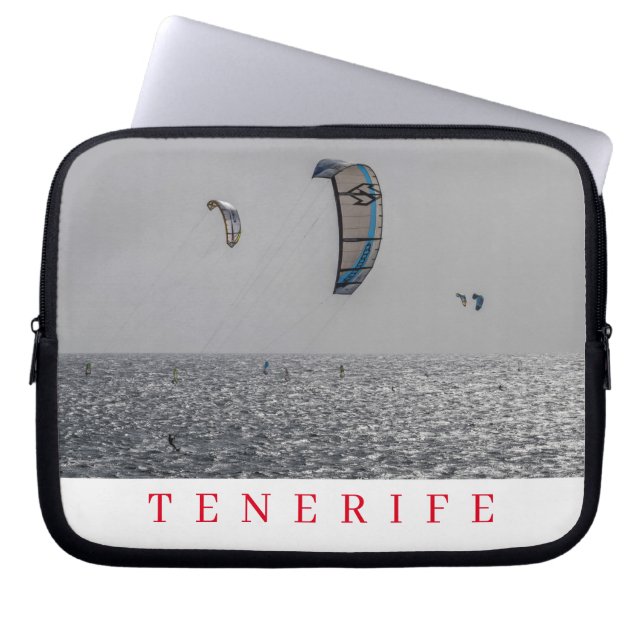 Tenerife kite-surfers view laptop case (Front)