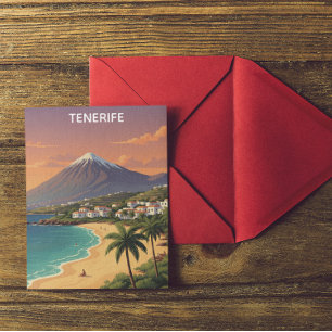 Tenerife Mount Teide Canary Island Vintage Travel Postcard