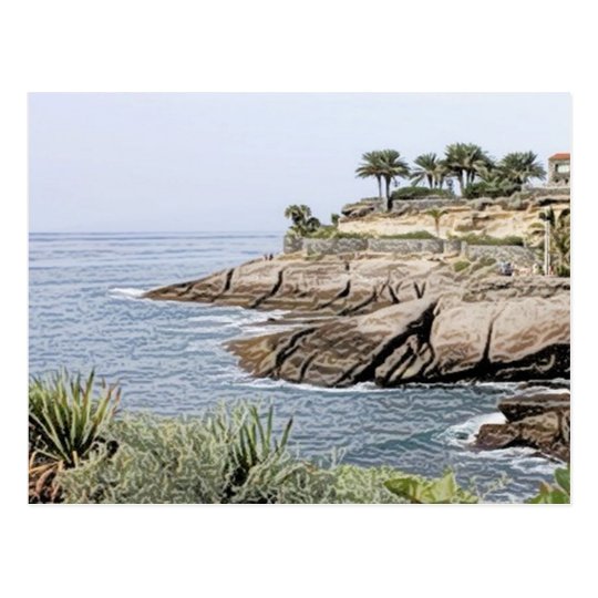 Tenerife,painted Postcard