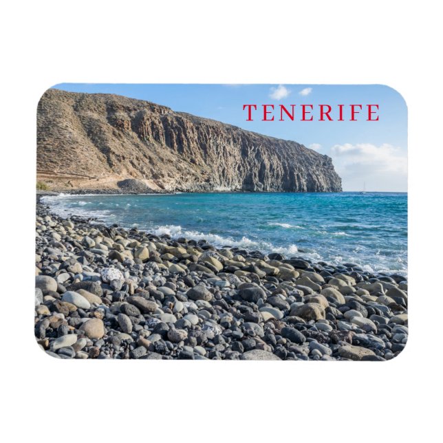 Tenerife pebbles beach fridge magnet (Horizontal)